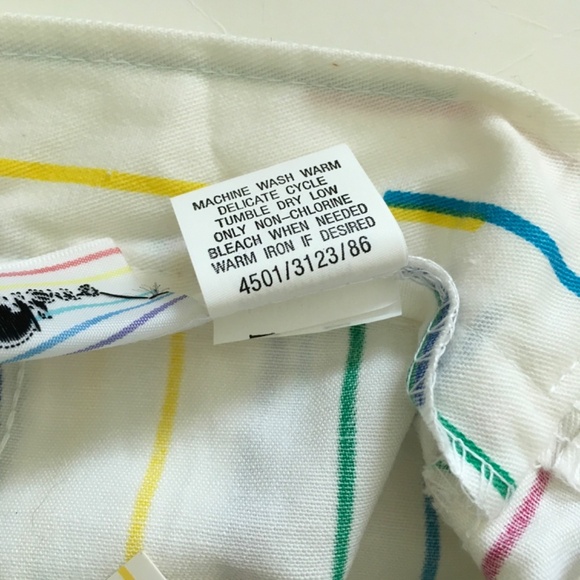 VTG 80s Hunter’s Glen Rainbow Striped Shorts Sz 9/10 High Waisted NOS Japan Made - Picture 12 of 16